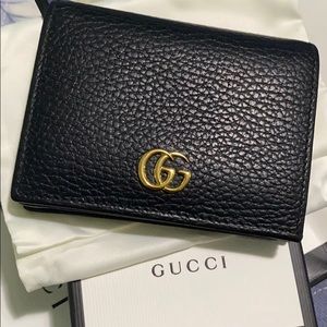Gucci Leather Card Case Wallet